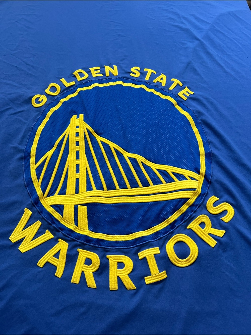 Pottery Barn x Golden State Warriors duvet cover Blue & Yellow twin GUC 68x86